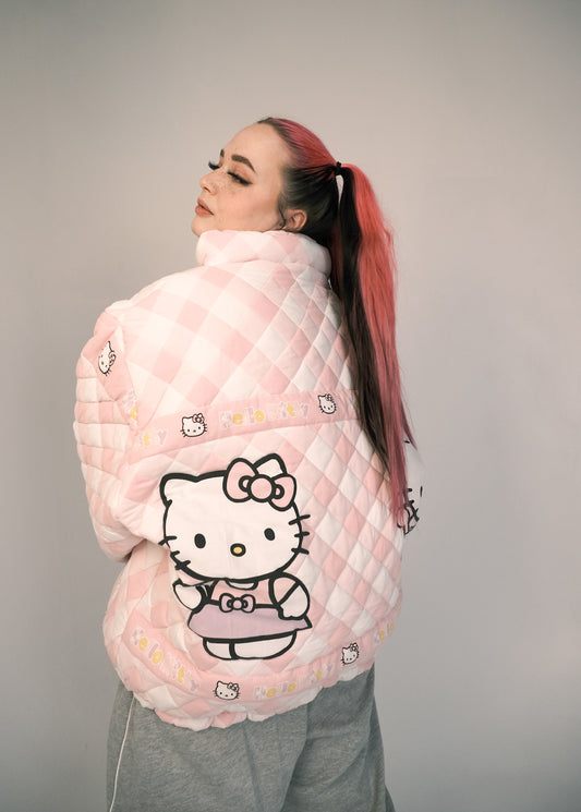 HELLO KITTY PUFFER JACKET ROSA